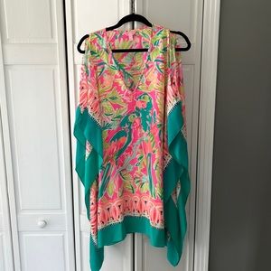 Lilly Pulitzer Aylin silk caftan, size L/XL